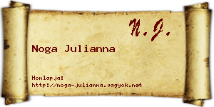 Noga Julianna névjegykártya