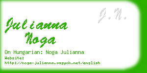 julianna noga business card